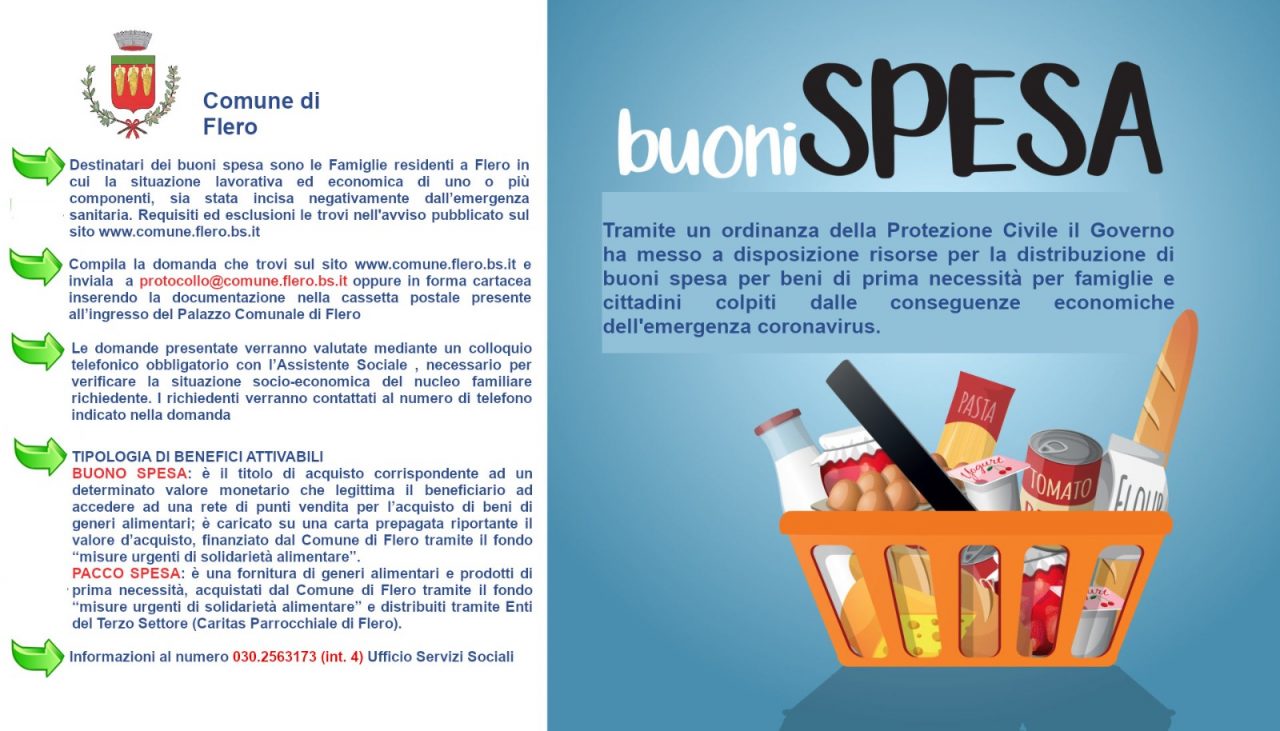 Solidarietà alimentare attivata dal Comune di Flero