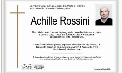 Verolanuova piange Achille Rossini