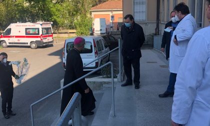 Emergenza Coronavirus: vescovo Tremolada in visita all’ospedale di Chiari VIDEO