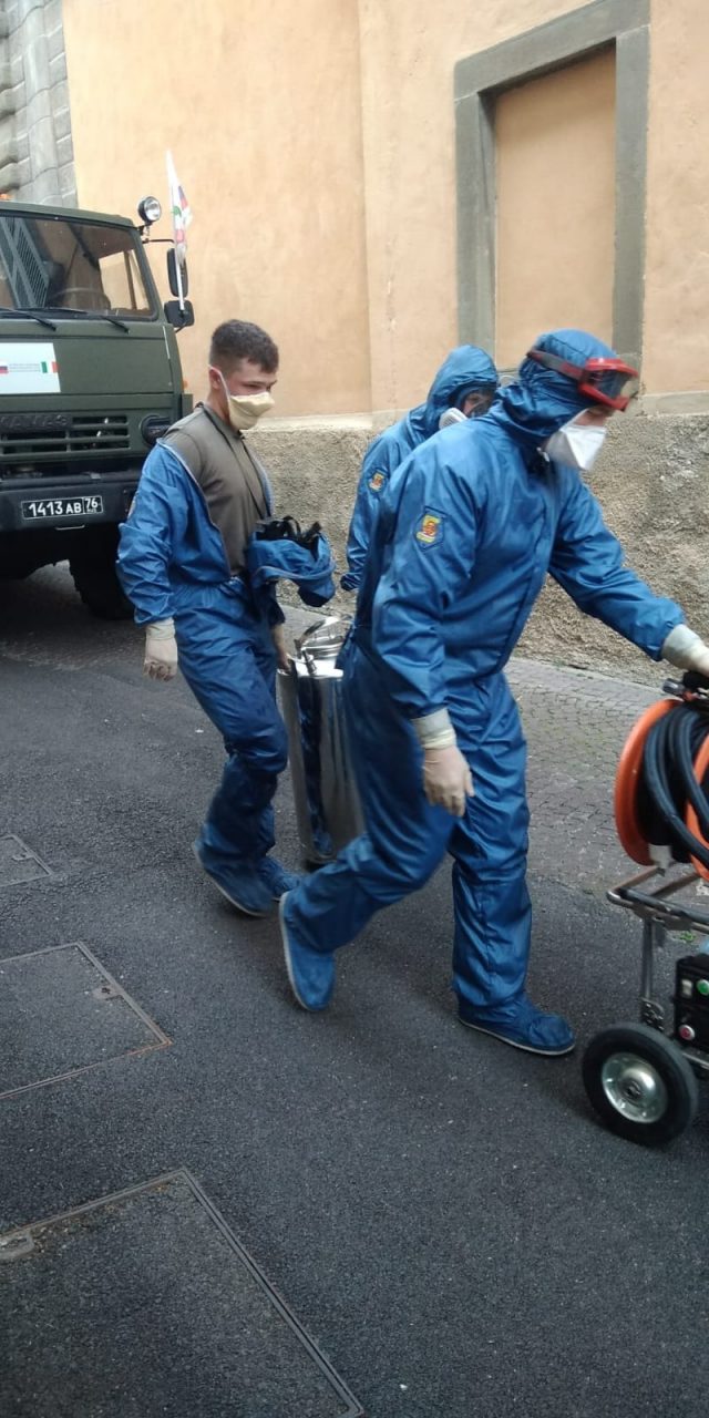 Esercito a Palazzolo per la sanificazione della Casa di riposo GALLERY