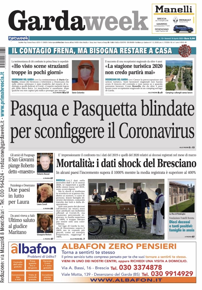 Gardaweek è in edicola. La prima pagina versione bresciana