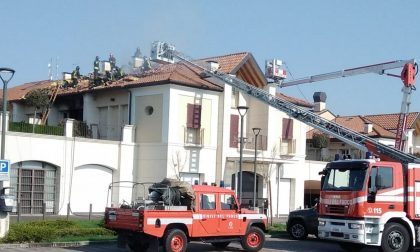 Incendio a Torbiato si mobilitano i Vigili del fuoco GALLERY