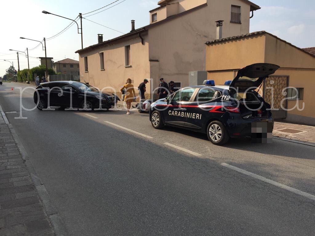Incidente a Verolanuova coinvolti un’auto e uno scooterone