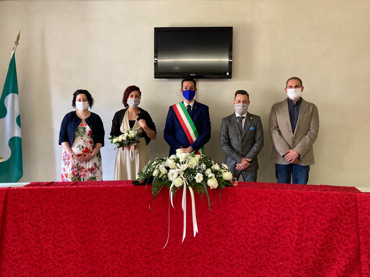 Roccafranca, celebrato il primo matrimonio all’epoca del Covid 19 VIDEO