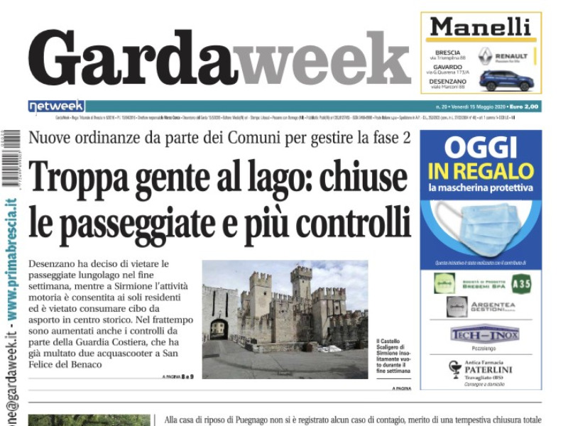 Gardaweek è in edicola. La prima pagina versione bresciana
