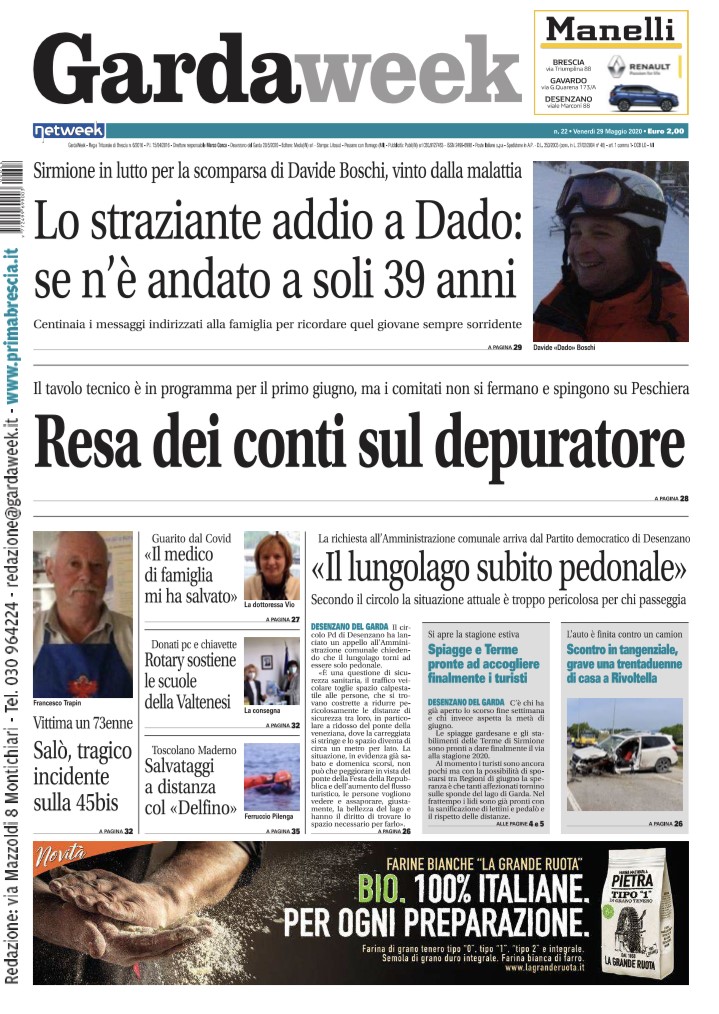 Gardaweek è in edicola. La prima pagina versione bresciana