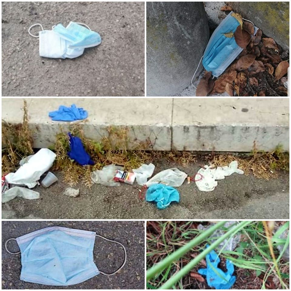 Ordinanza contro chi getta guanti e mascherine a Pavone