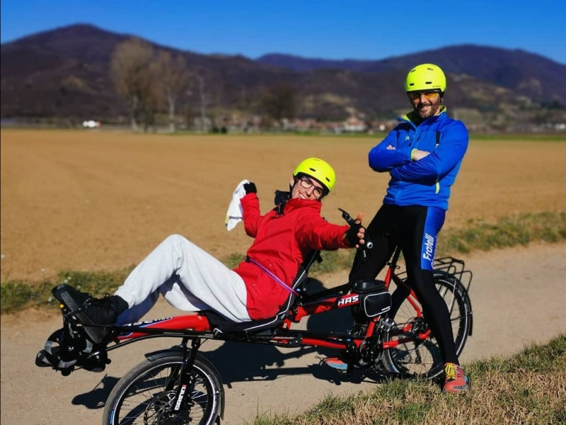 Da Passirano a Roma in tandem per superare le barriere