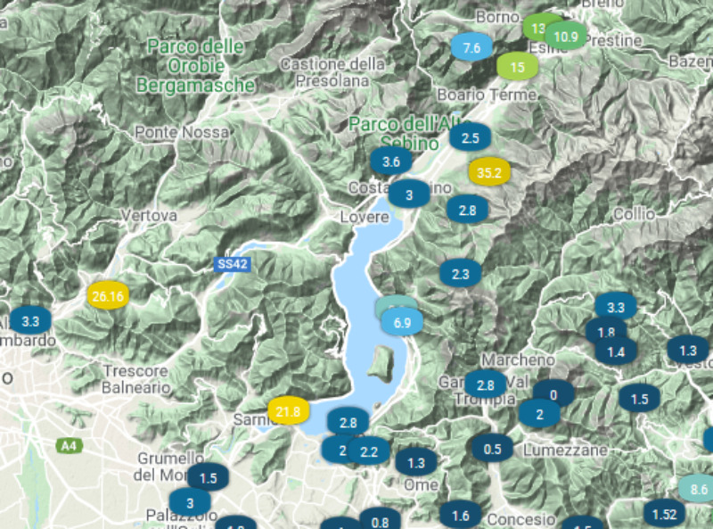 Ancora forti temporali con grandine sul lago d’Iseo VIDEO