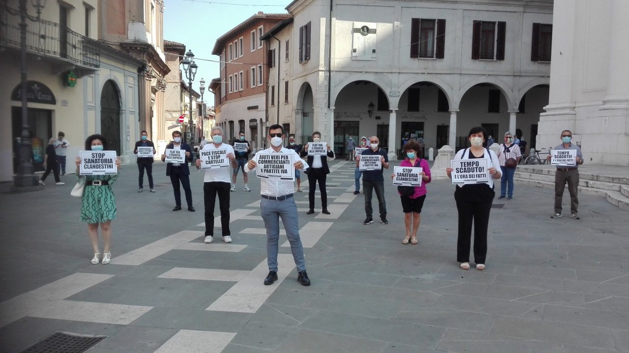 Flash mob della Lega a Montichiari