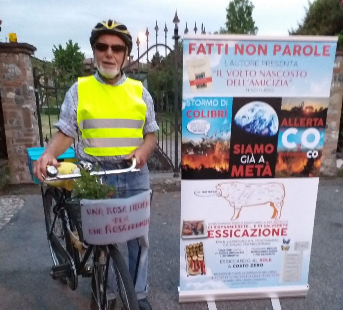 Un’impresa d’amore: a 73 anni in bici da Offlaga a Nizza per riabbracciare la sua bella