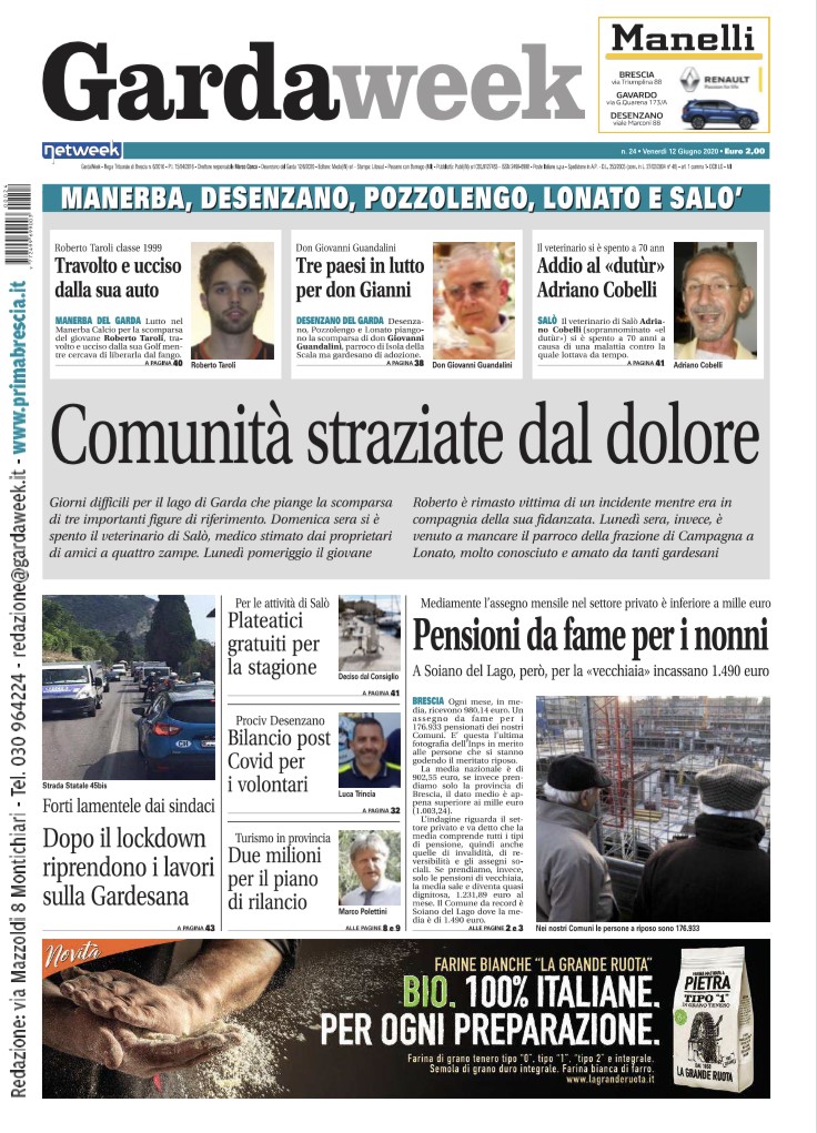 Gardaweek è in edicola. La prima pagina versione bresciana