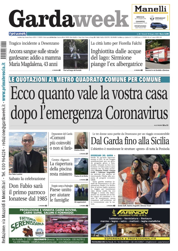 Gardaweek è in edicola. La prima pagina versione bresciana