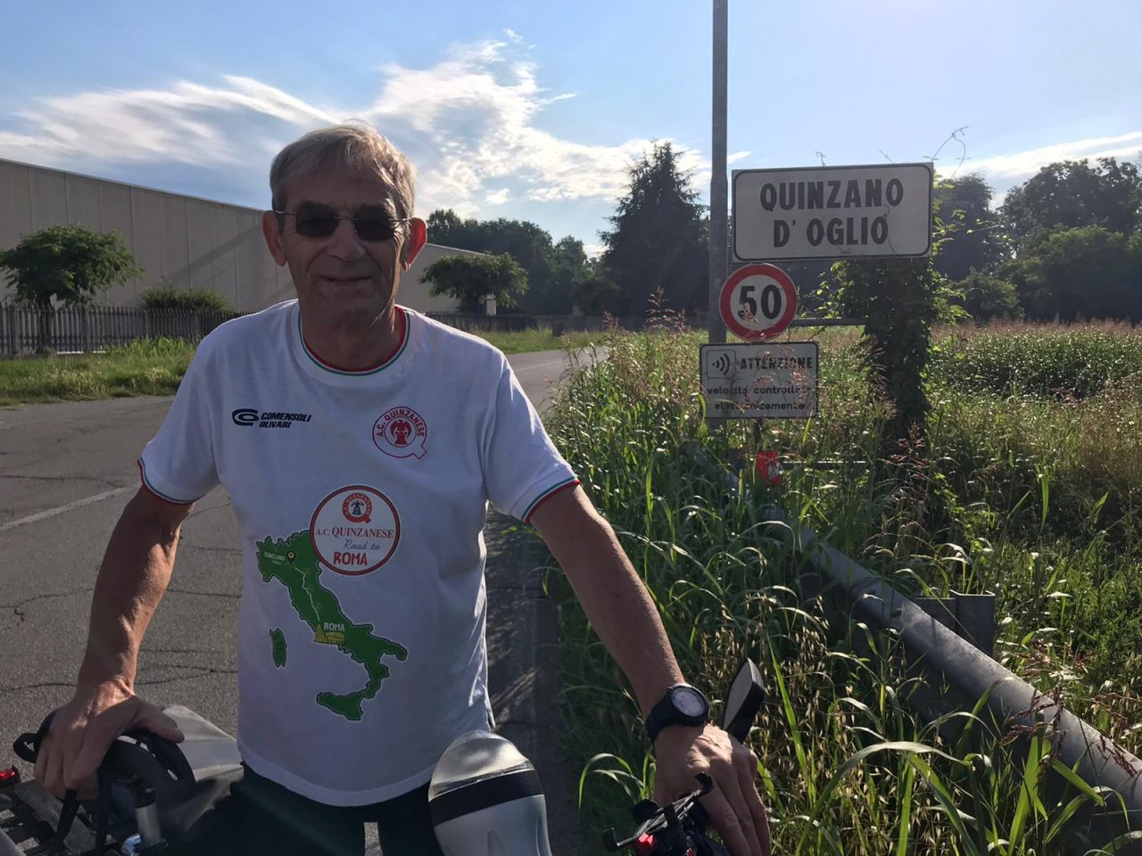 Da Quinzano a Roma in bici, Primo Colombo ce l’ha fatta