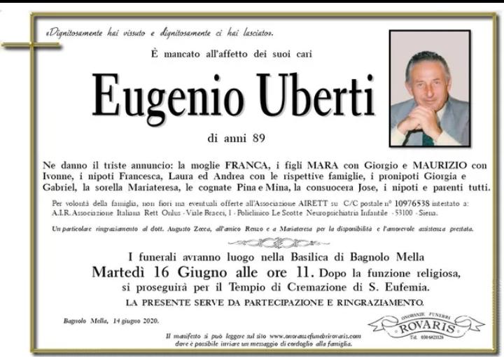 Bagnolo piange l’ex assessore Eugenio Uberti