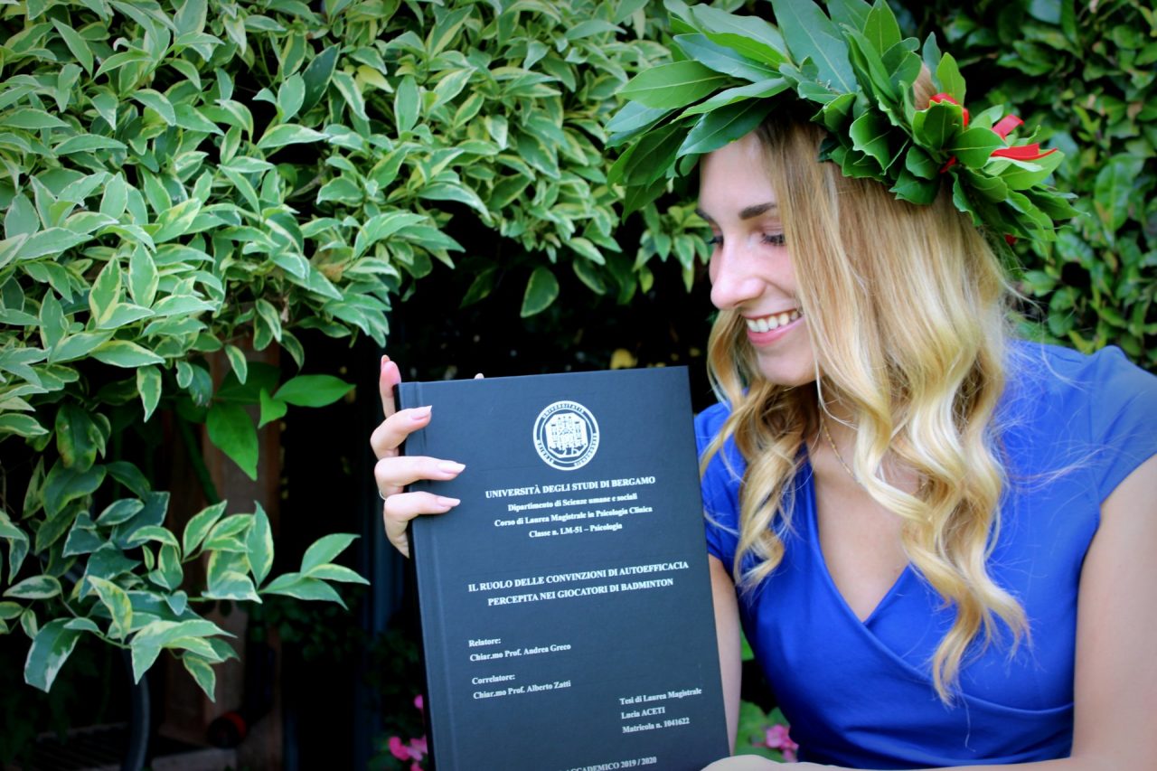 Sport e psicologia nella tesi di Lucia, ennesima laureata in streaming