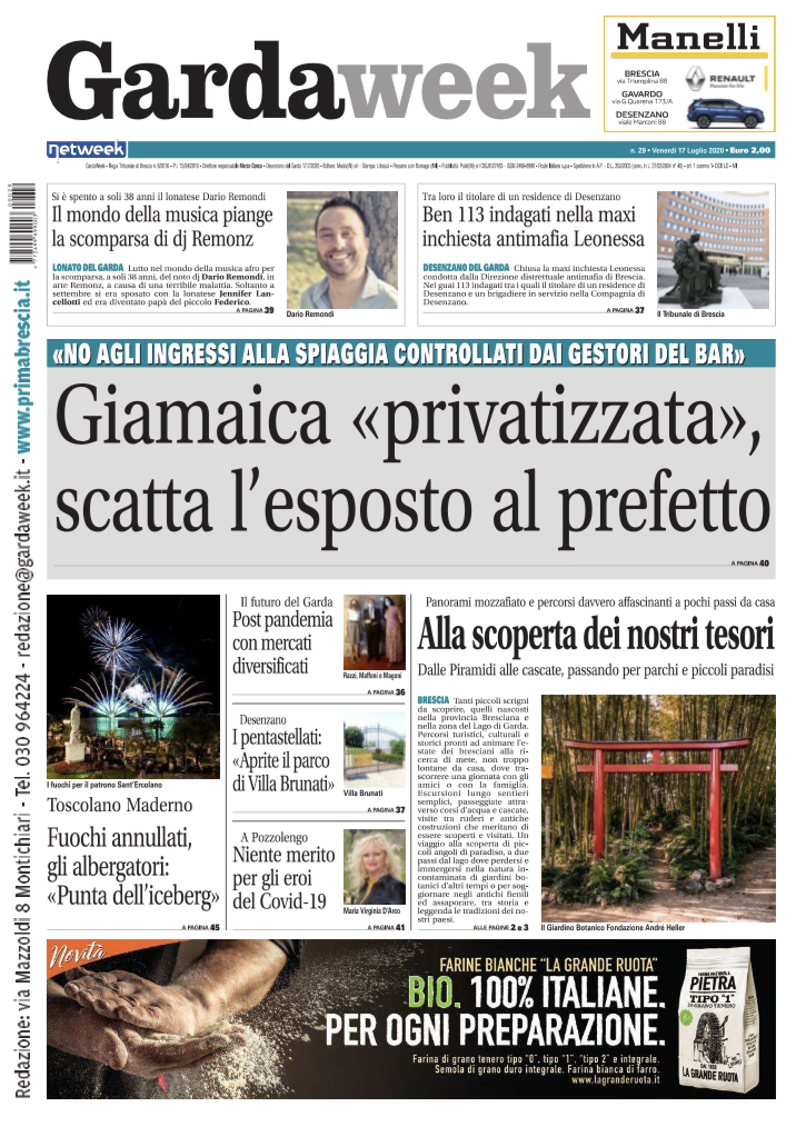 Gardaweek è in edicola. La prima pagina versione bresciana