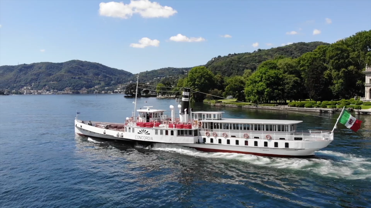 In crociera sul Lago di Como a bordo del piroscafo Concordia