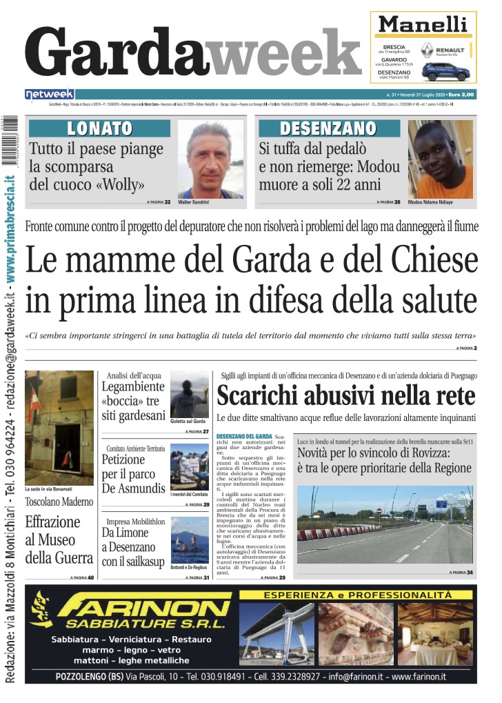 Gardaweek è in edicola. La prima pagina versione bresciana