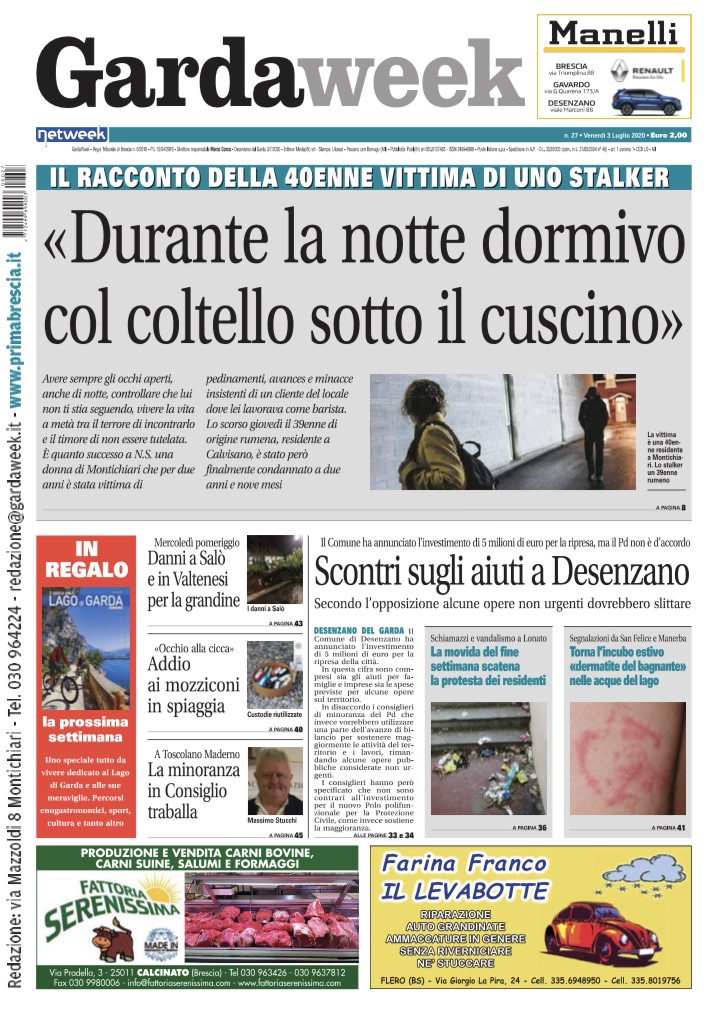 Gardaweek è in edicola. La prima pagina versione bresciana