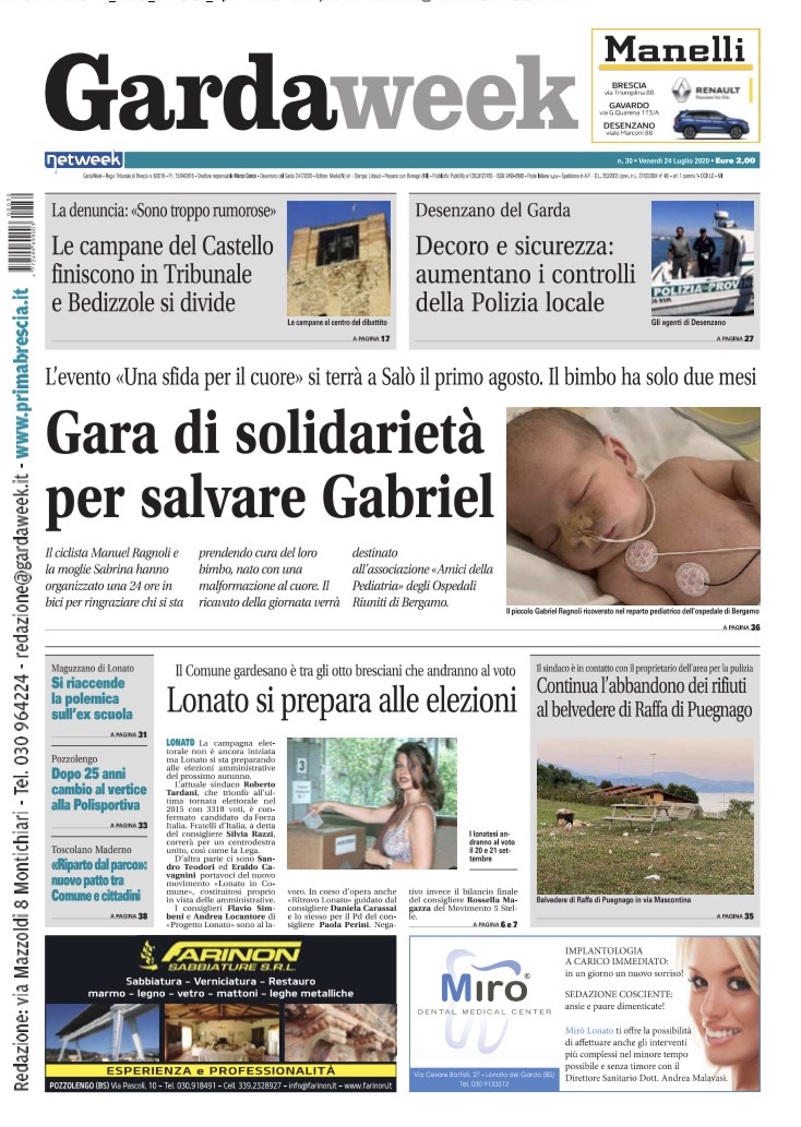 Gardaweek è in edicola. La prima pagina versione bresciana