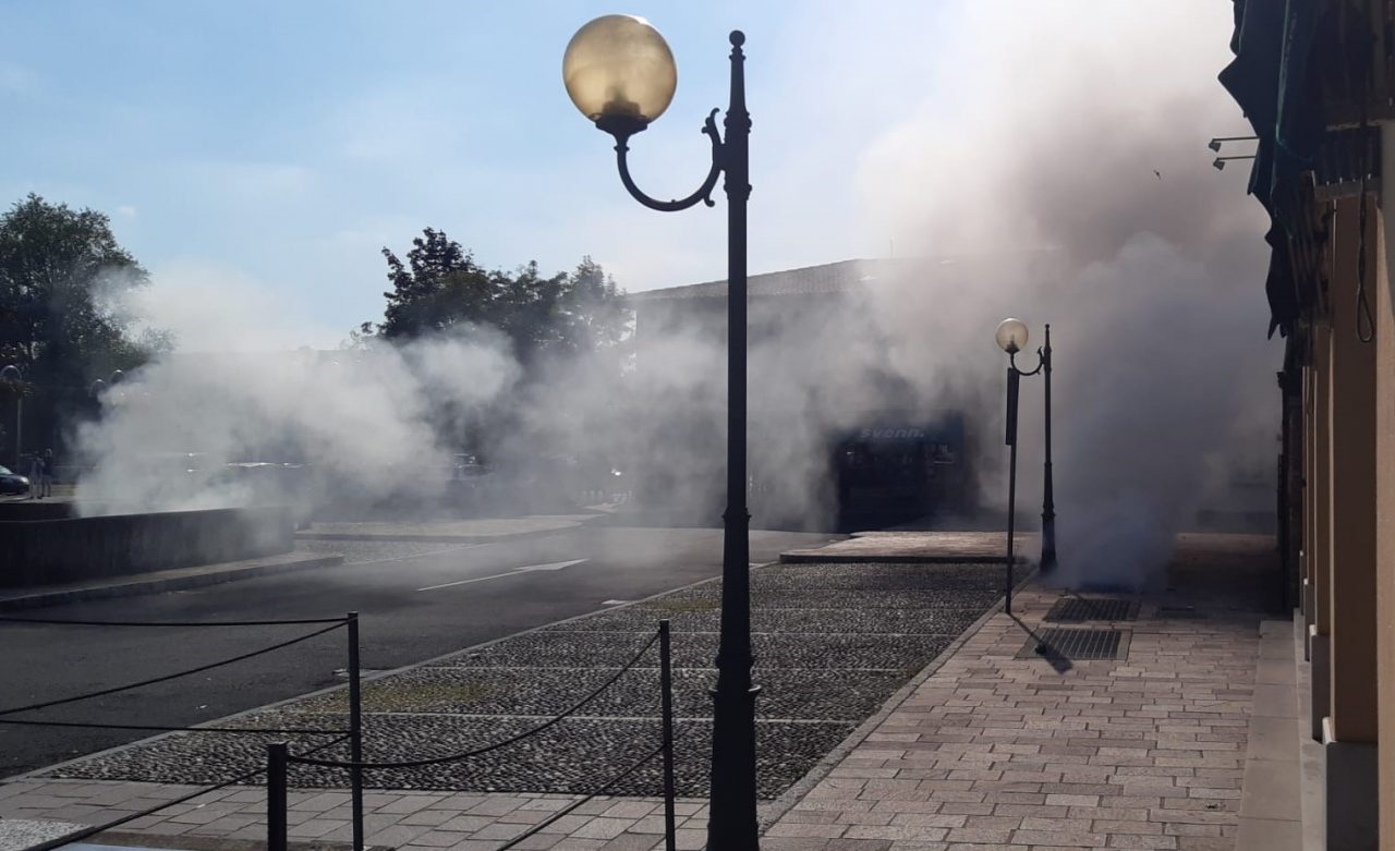 Incendio in un garage sotterraneo a Rovato GALLERY