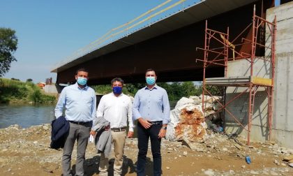 Il presidente della Provincia in visita al cantiere del nuovo ponte