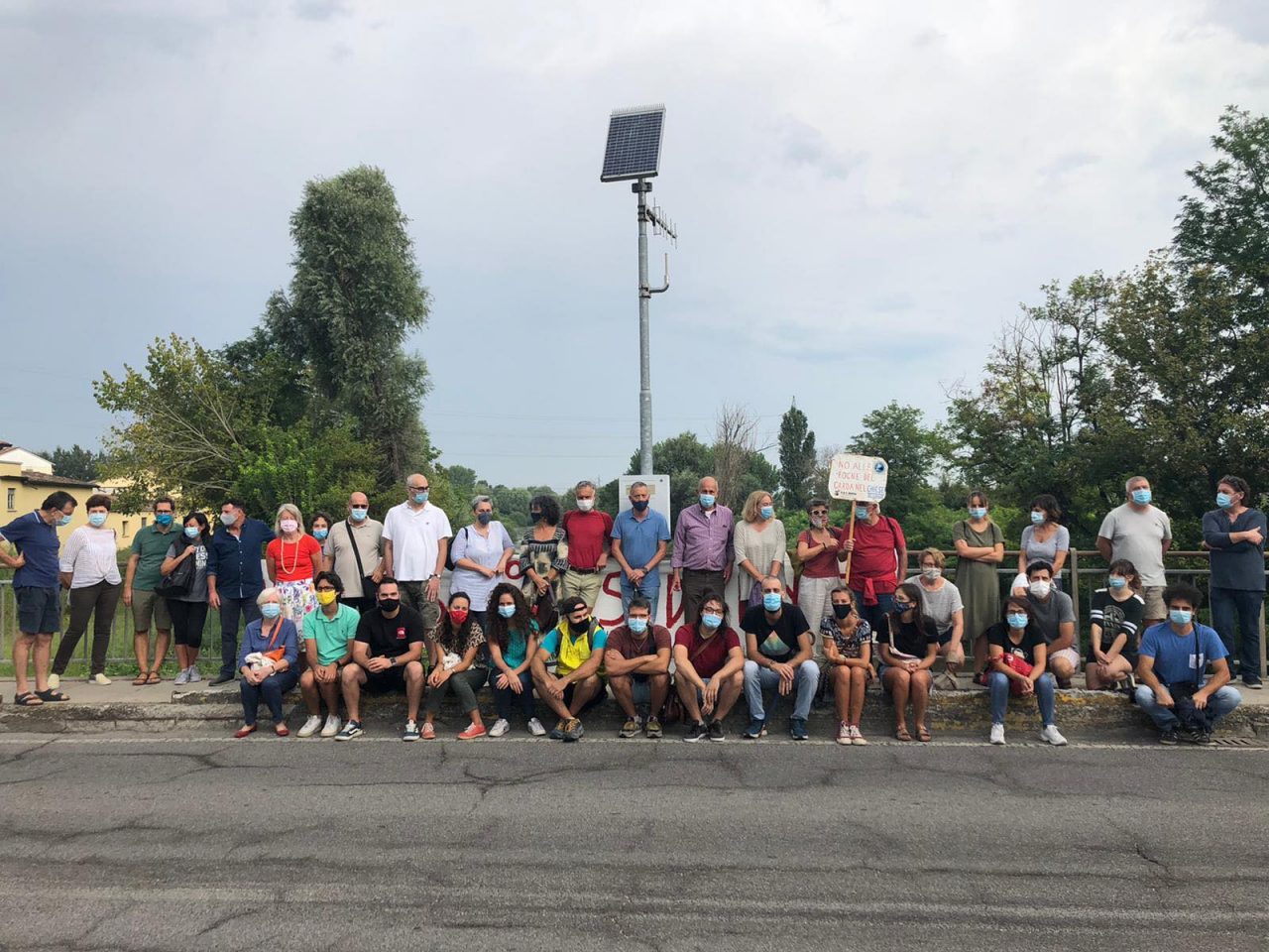 Manifestazione contro il depuratore del fiume Chiese