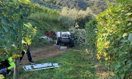 Elisoccorso a Iseo per un 40enne rimasto schiacciato dal trattore