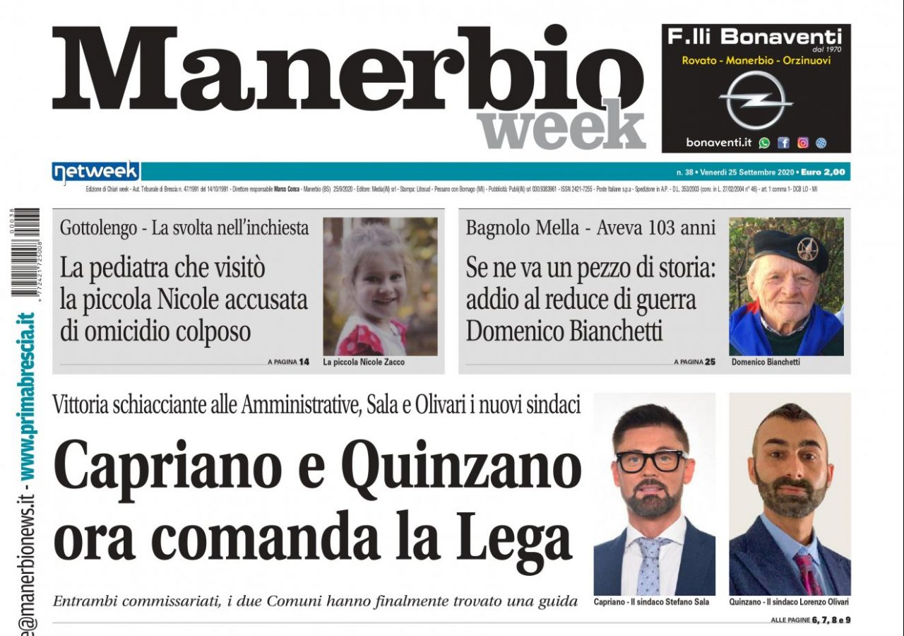 E’ in edicola il nuovo numero di Manerbioweek