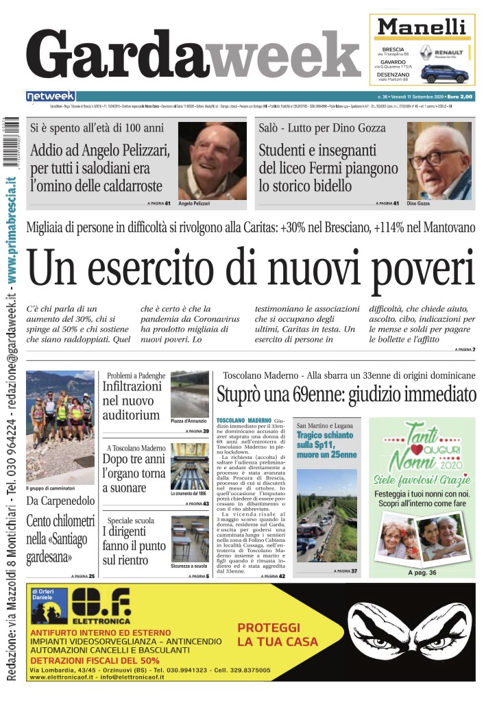 Gardaweek è in edicola. La prima pagina versione bresciana