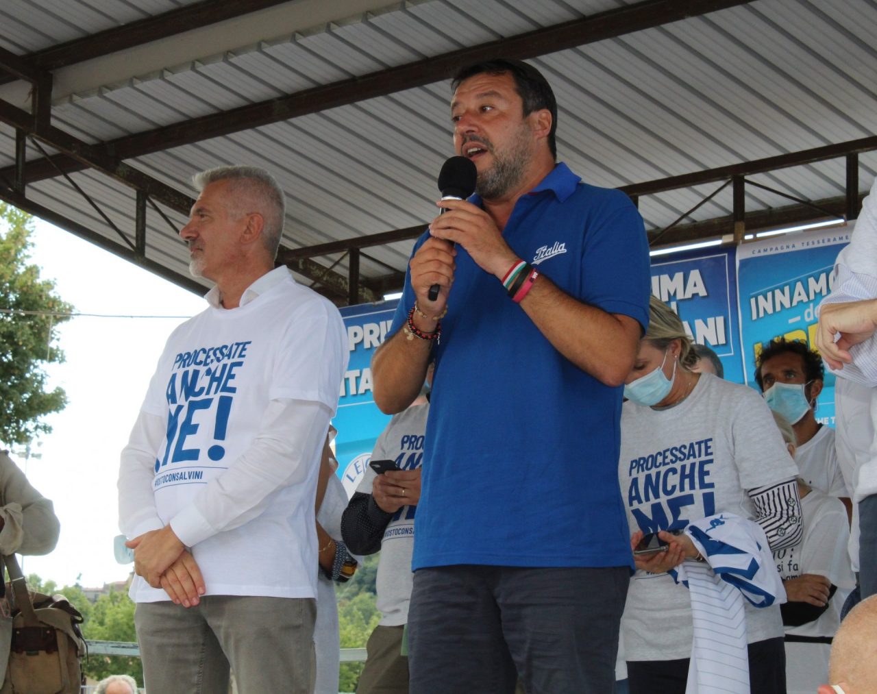 Matteo Salvini a Rovato per sostenere il sindaco Belotti