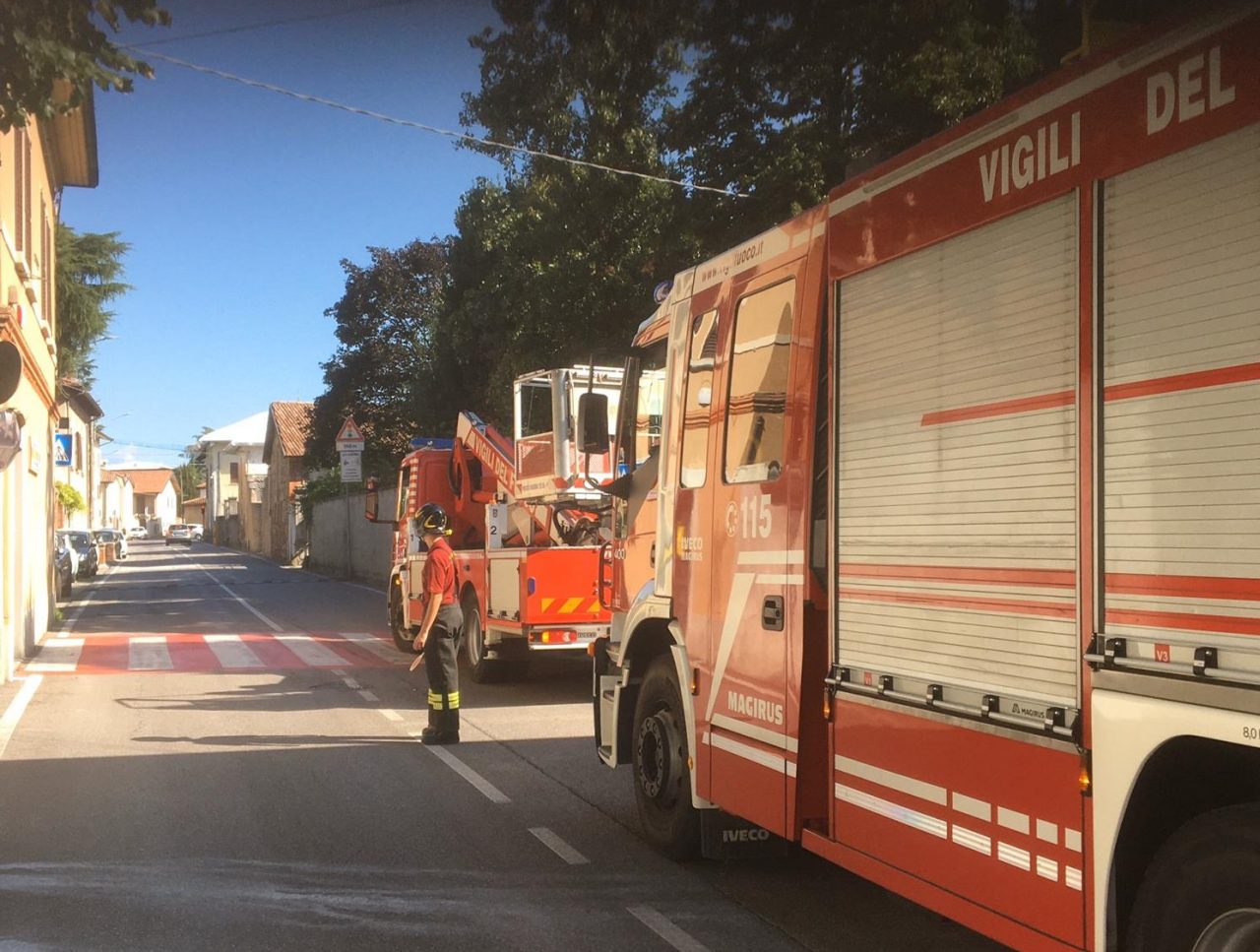 Vigili del fuoco in azione all’asilo