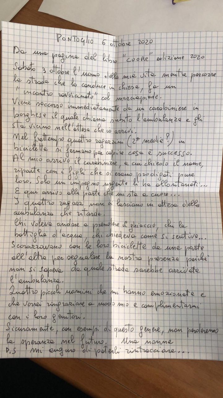 L’appello: “Voglio ritrovare i ragazzi che hanno soccorso mio marito”