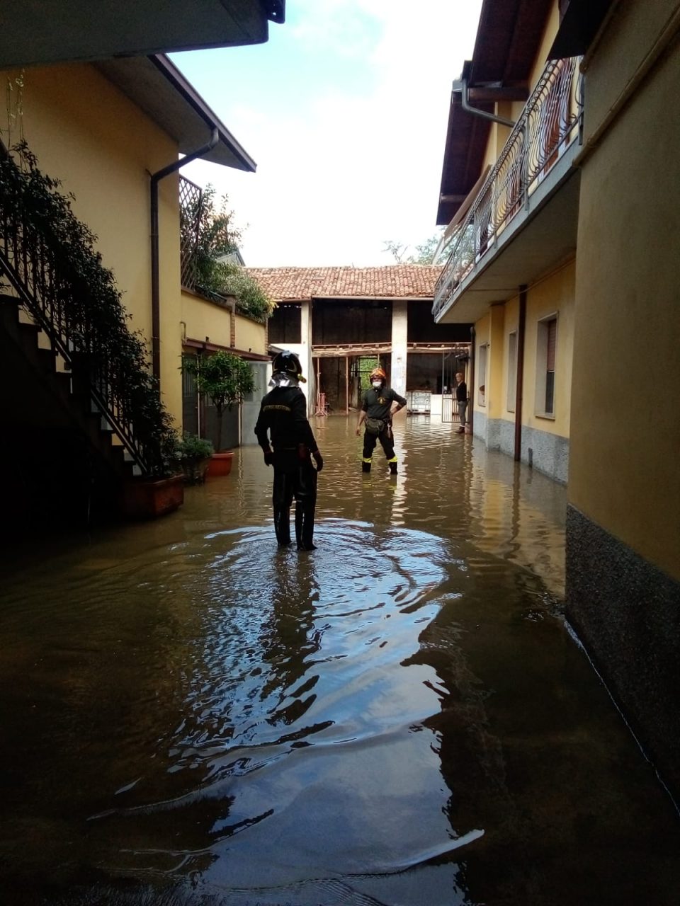 Allagamento a Rudiano: pompieri in azione