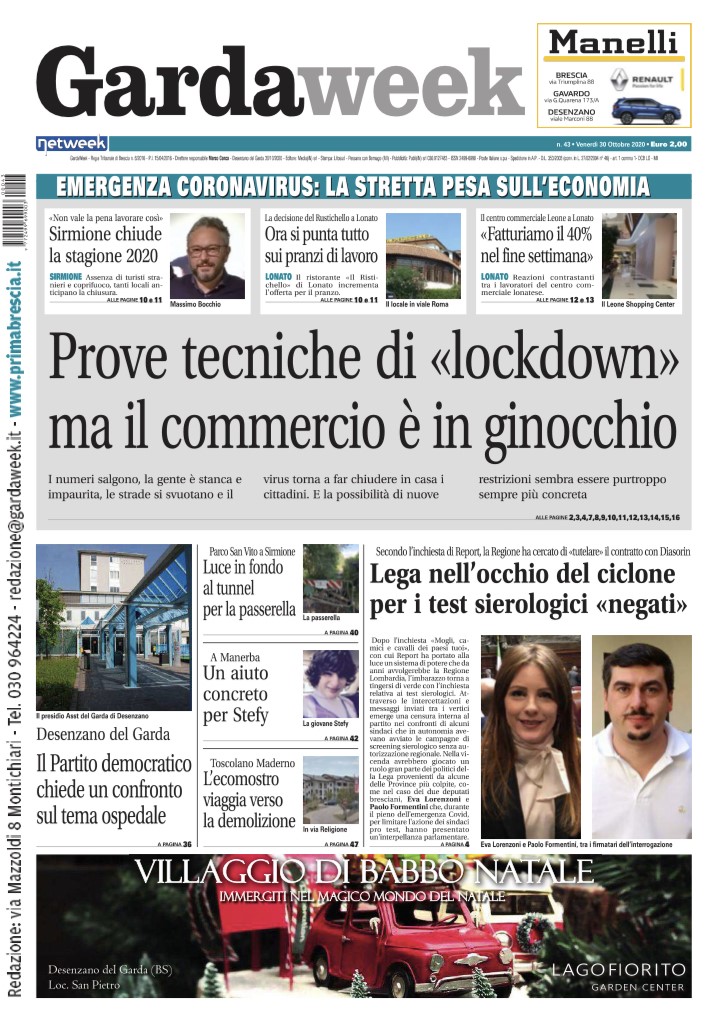 Gardaweek è in edicola. La prima pagina versione bresciana