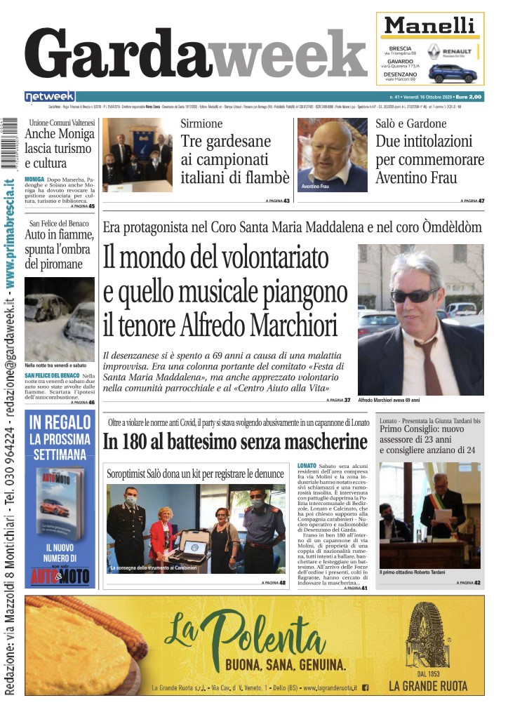 Gardaweek è in edicola. La prima pagina versione bresciana