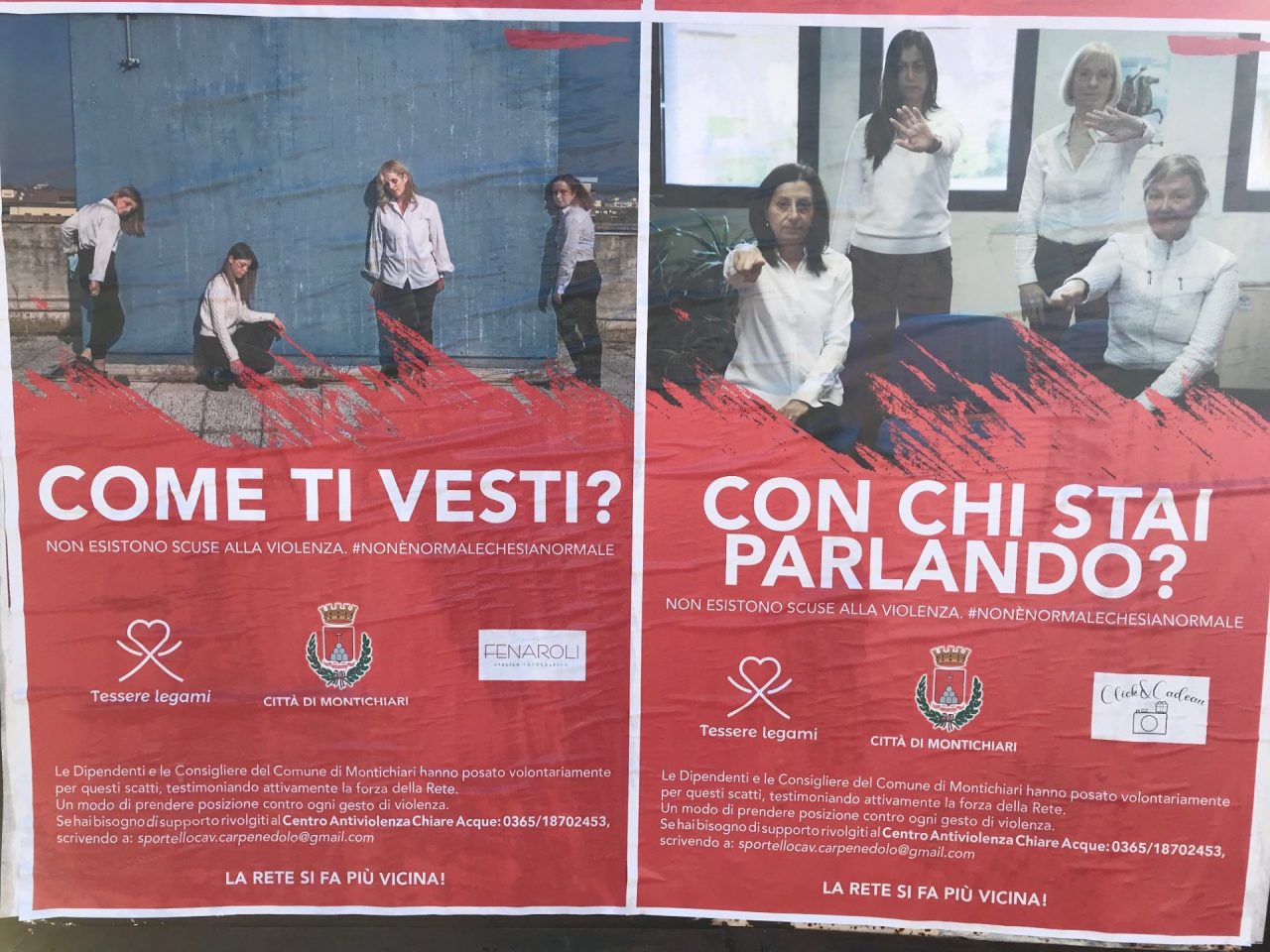 Dipendenti e consigliere comunali testimonial per il 25 novembre