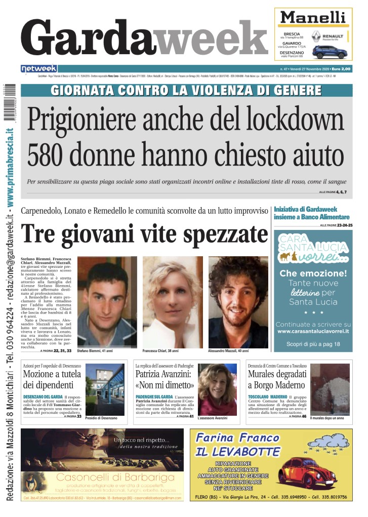 Gardaweek è in edicola. La prima pagina versione bresciana