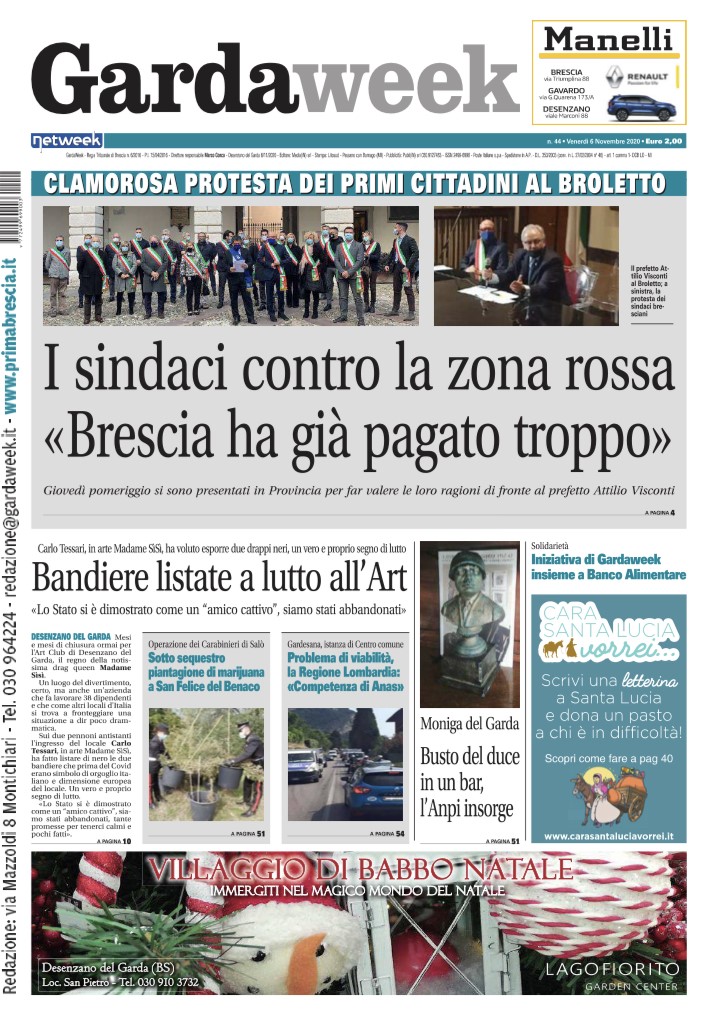 Gardaweek è in edicola. La prima pagina versione bresciana