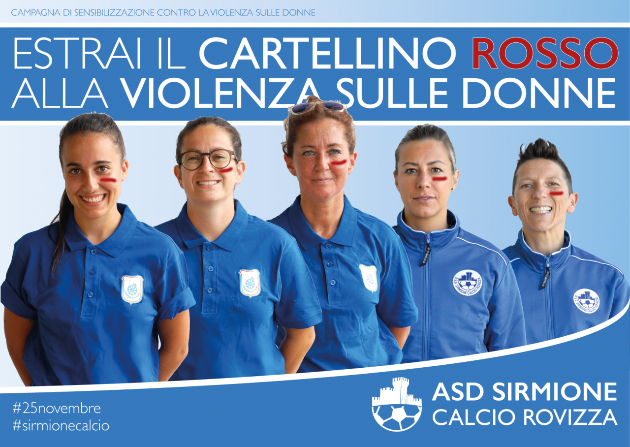 Il Sirmione Calcio estrae il cartellino rosso alla violenza sulle donne
