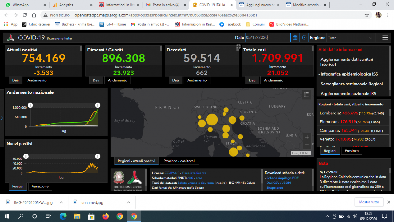 Coronavirus, diminuiscono i decessi e aumentano i guariti