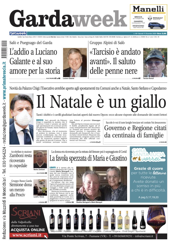 Gardaweek è in edicola. La prima pagina versione bresciana