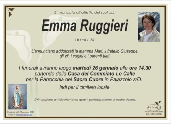 La comunità piange la maestra Ruggieri