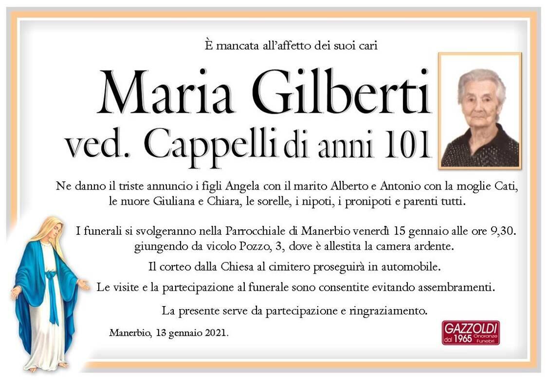 Comunità in lutto: Maria Gilberti si è spenta all’età di 101 anni