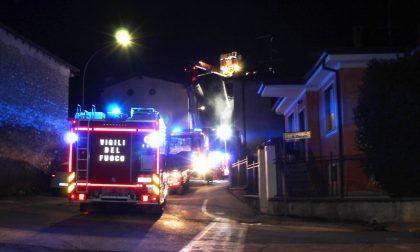 Incendio in via Sopramura a Rovato