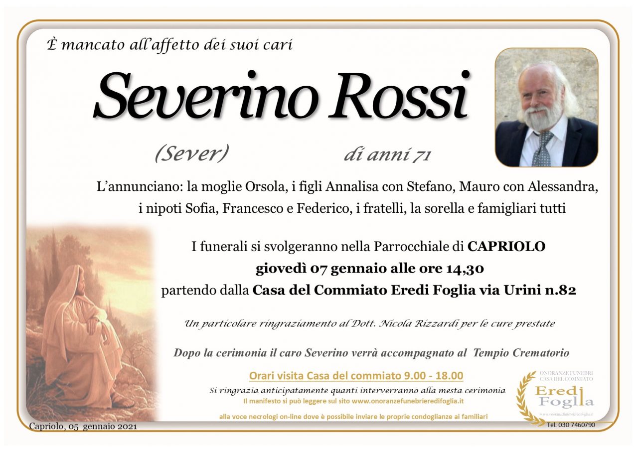 Politico d’altri tempi e artista: la comunità piange l’amico “Sever”