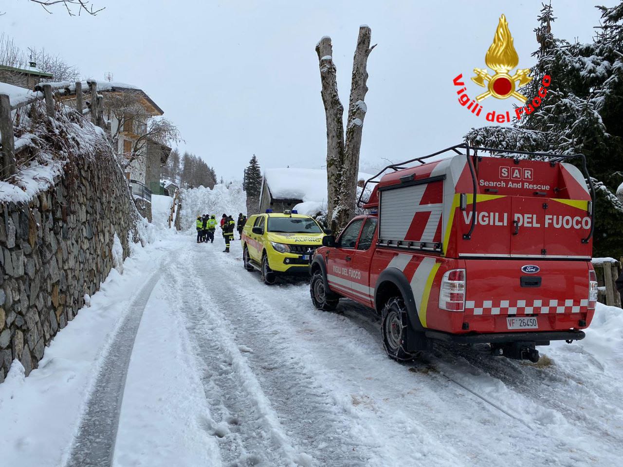Slavina a Bienno, intervengono i Vigili del Fuoco