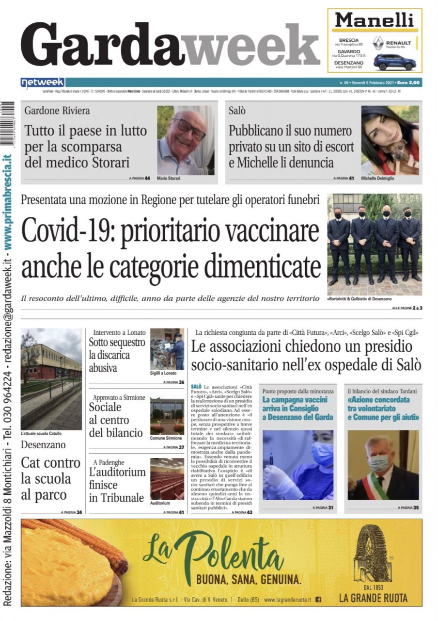 Gardaweek è in edicola. La prima pagina versione bresciana