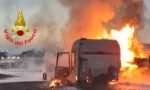 Incendio in autostrada: intervengono i Vigili del fuoco